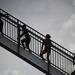 Kids climb the water slide stairs at Blue Heron Bay at Independence Lake on Saturday, July 6. Daniel Brenner I AnnArbor.com